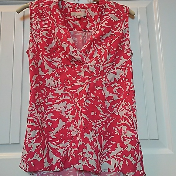Coral Patterned Banana Republic Blouse - Picture 5 of 5